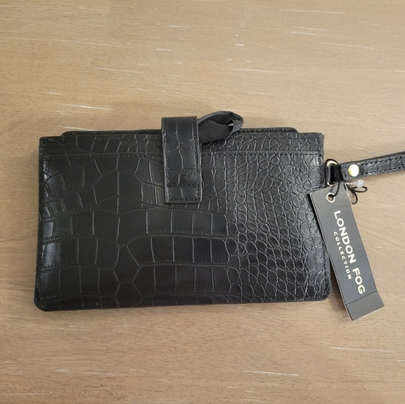 London Fog Sophie Crocodile Wristlet NWT - Picture 3 of 11